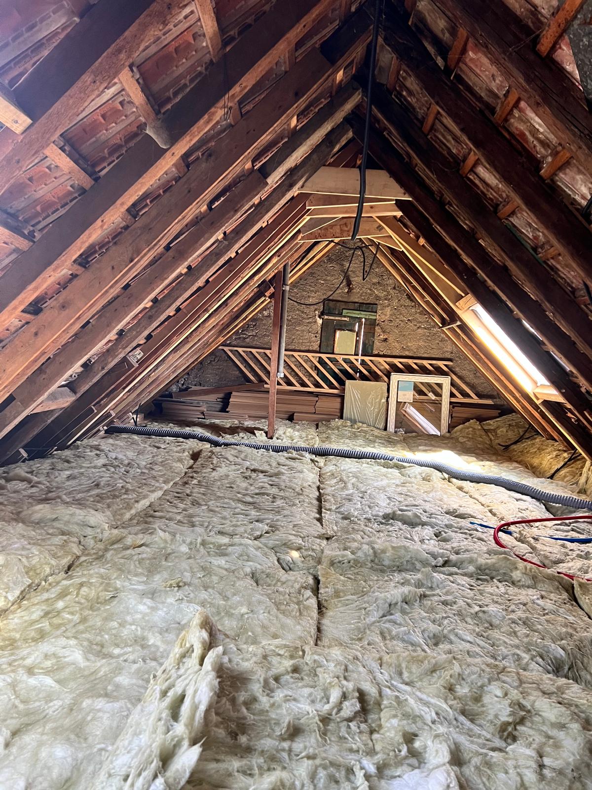 Combles parfaitement isolés après travaux