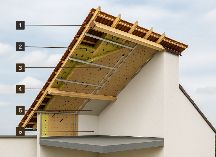 Schéma d'isolation de combles aménageables