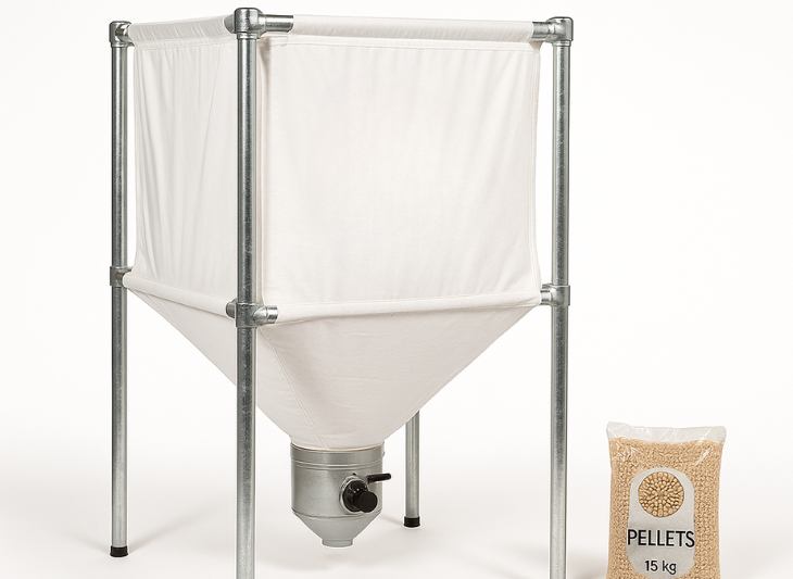 Silo de stockage pour granulés de bois